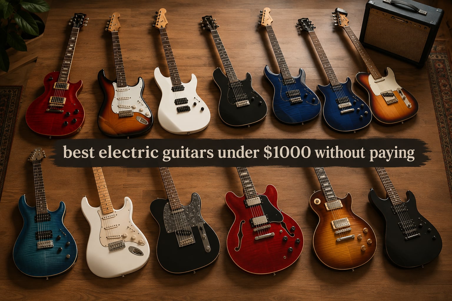best electric guitars under $1000 without paying