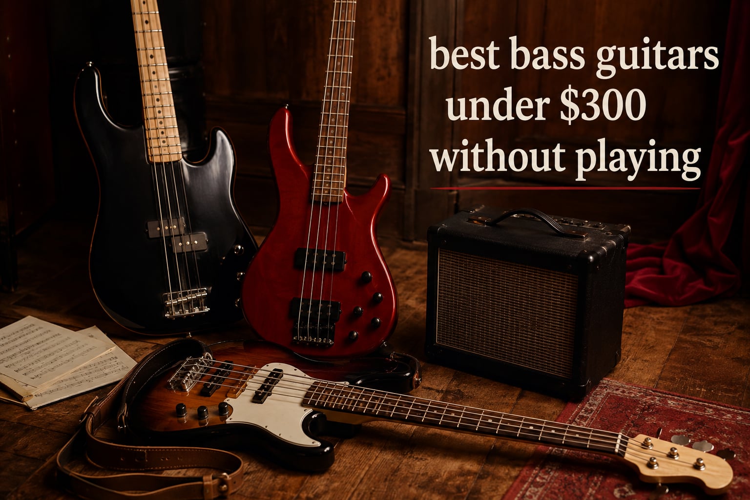 best bass guitars under $300 without playing