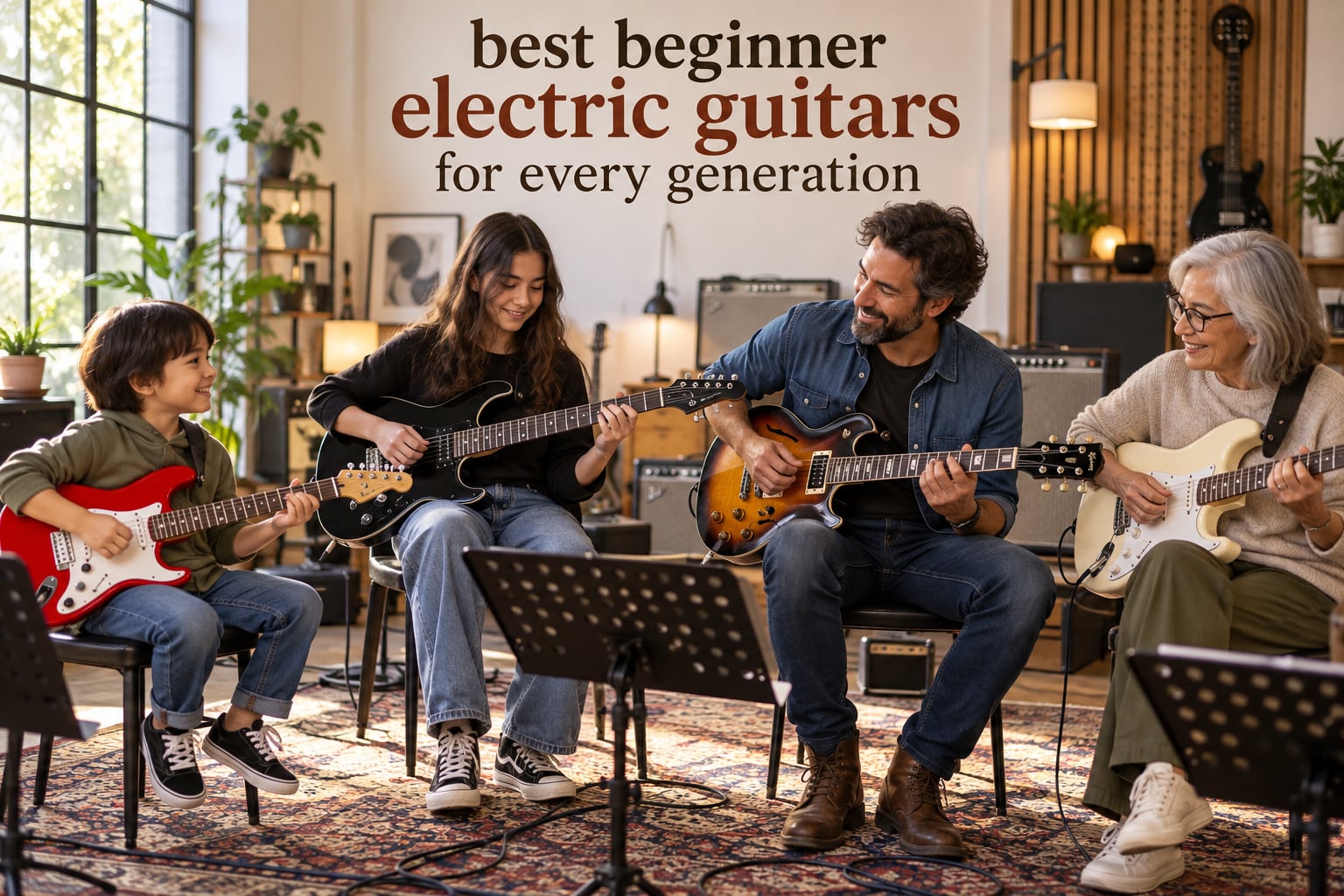 best beginner electric guitars for every generation