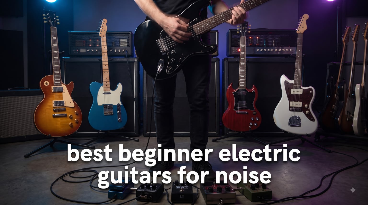 best beginner electric guitars for noise