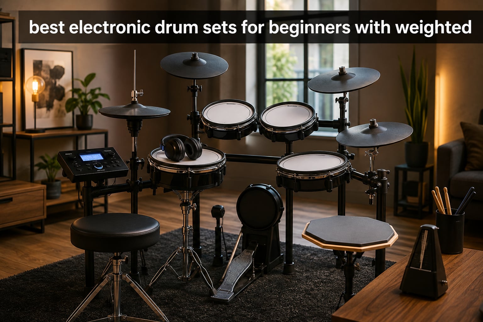 best electronic drum sets for beginners with weighted