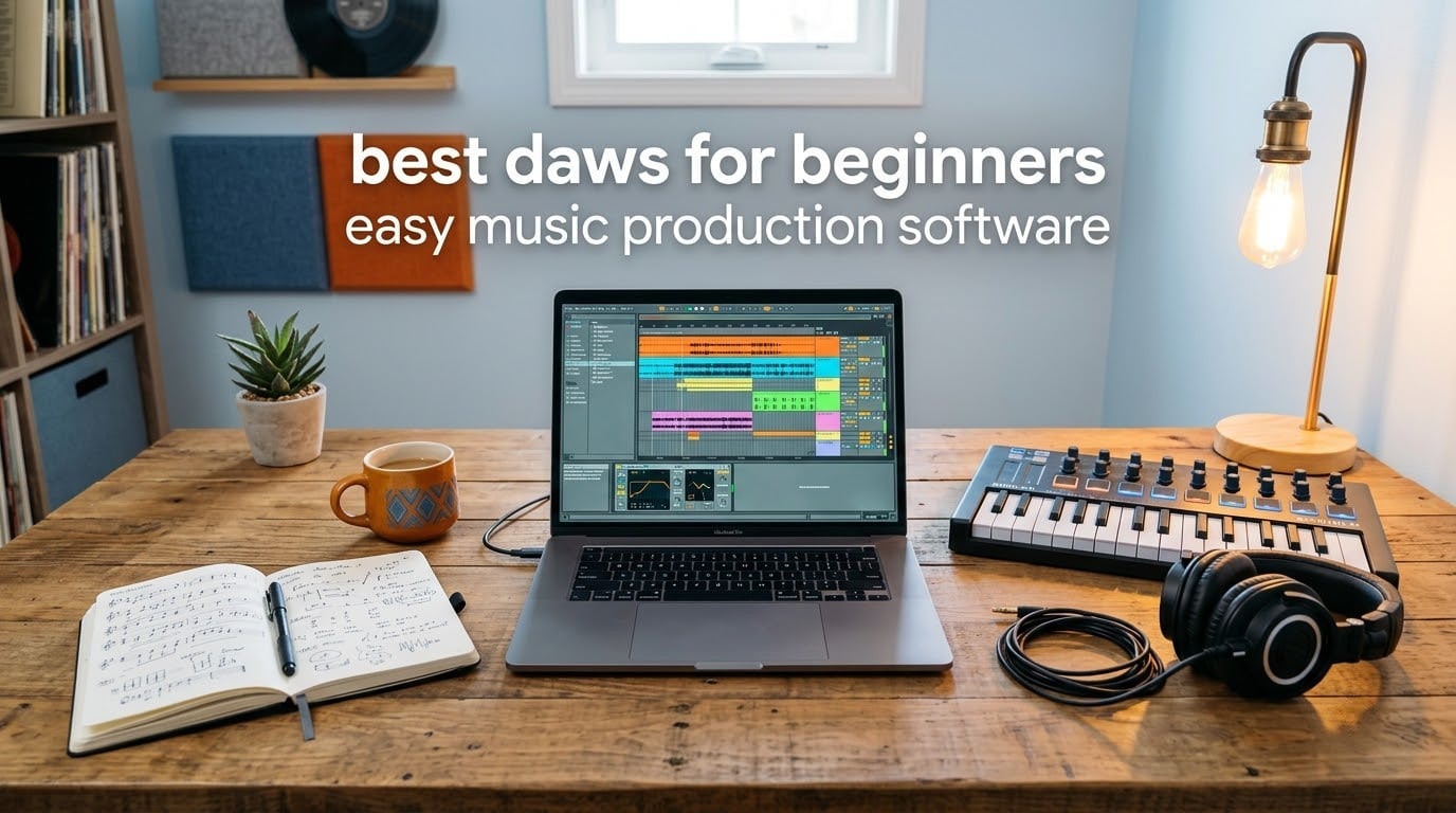 best daws for beginners easy music production software