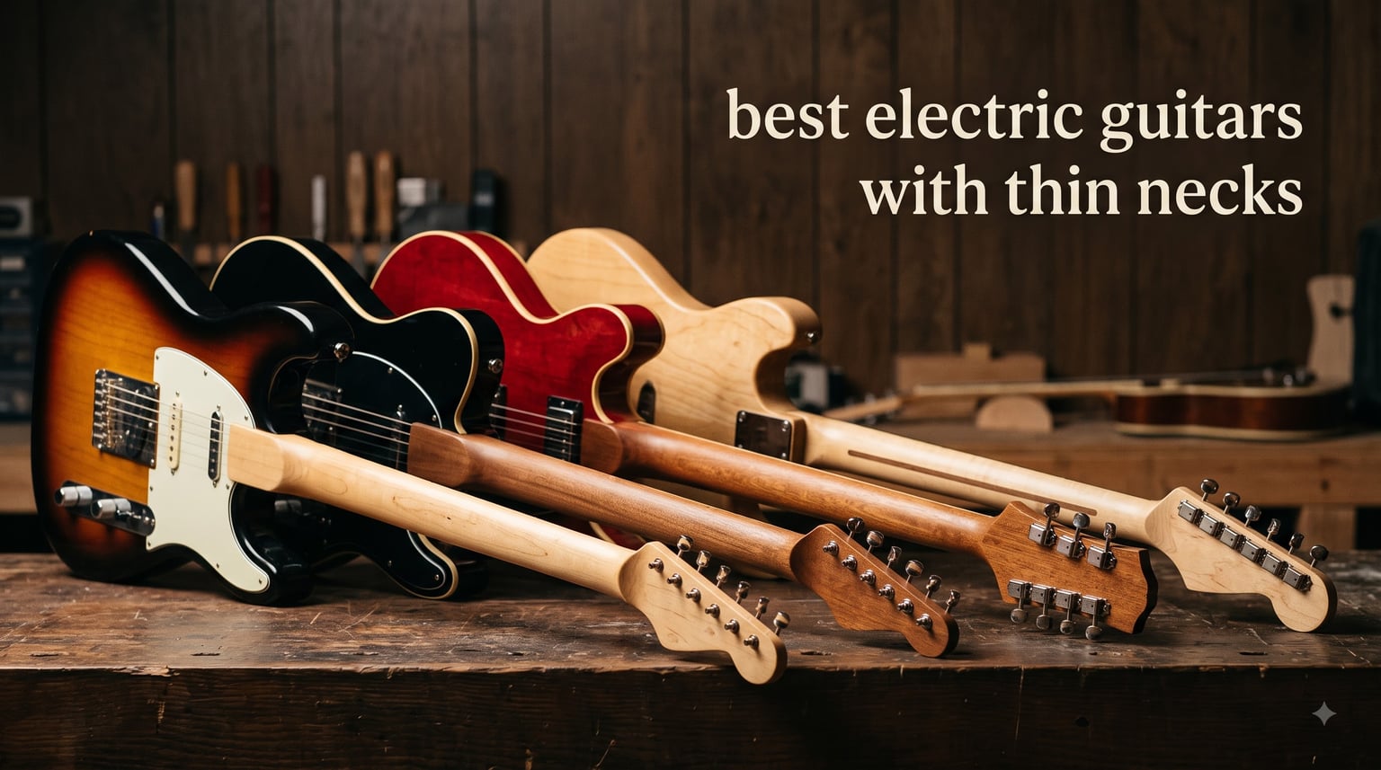best electric guitars with thin necks