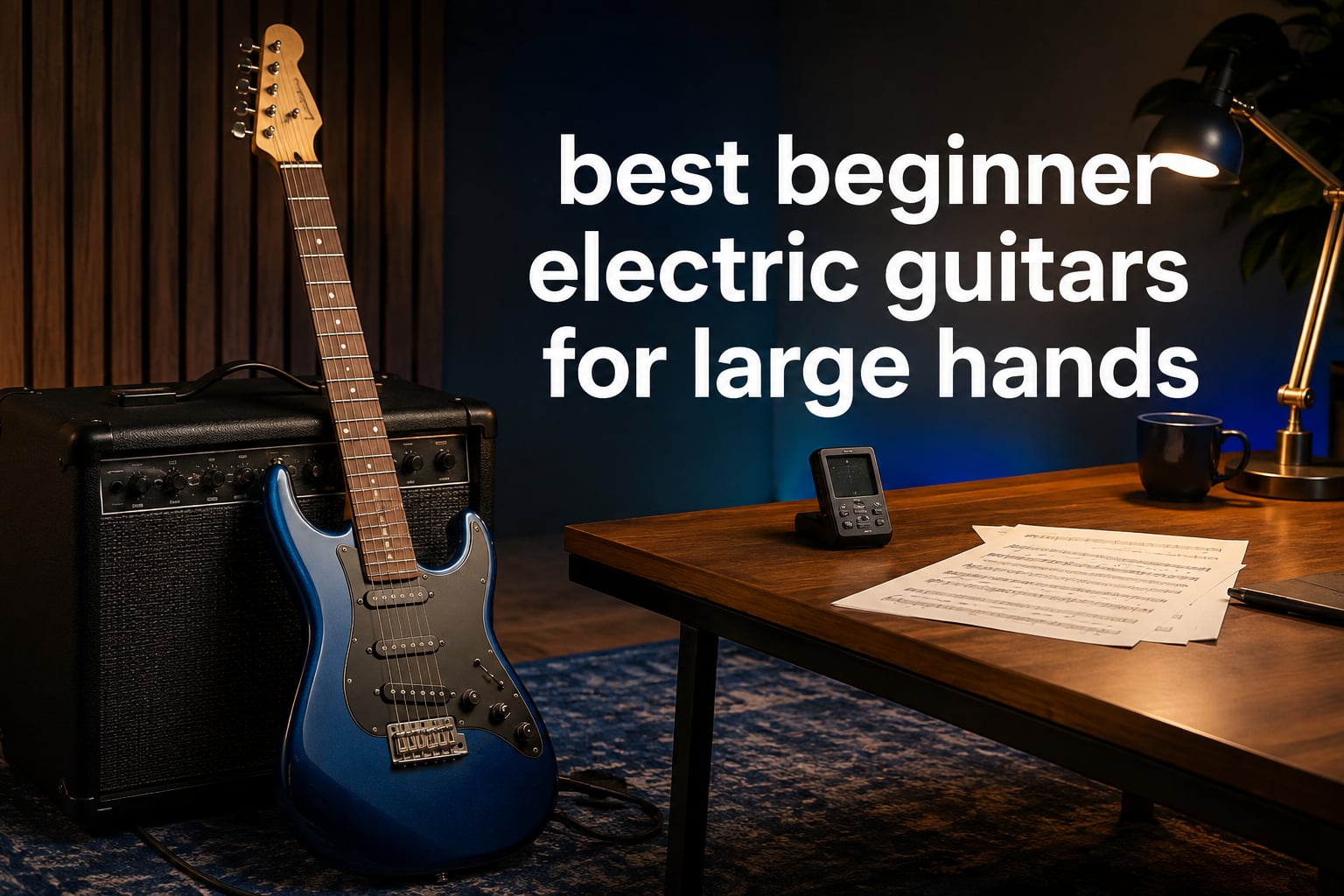 best beginner electric guitars for large hands