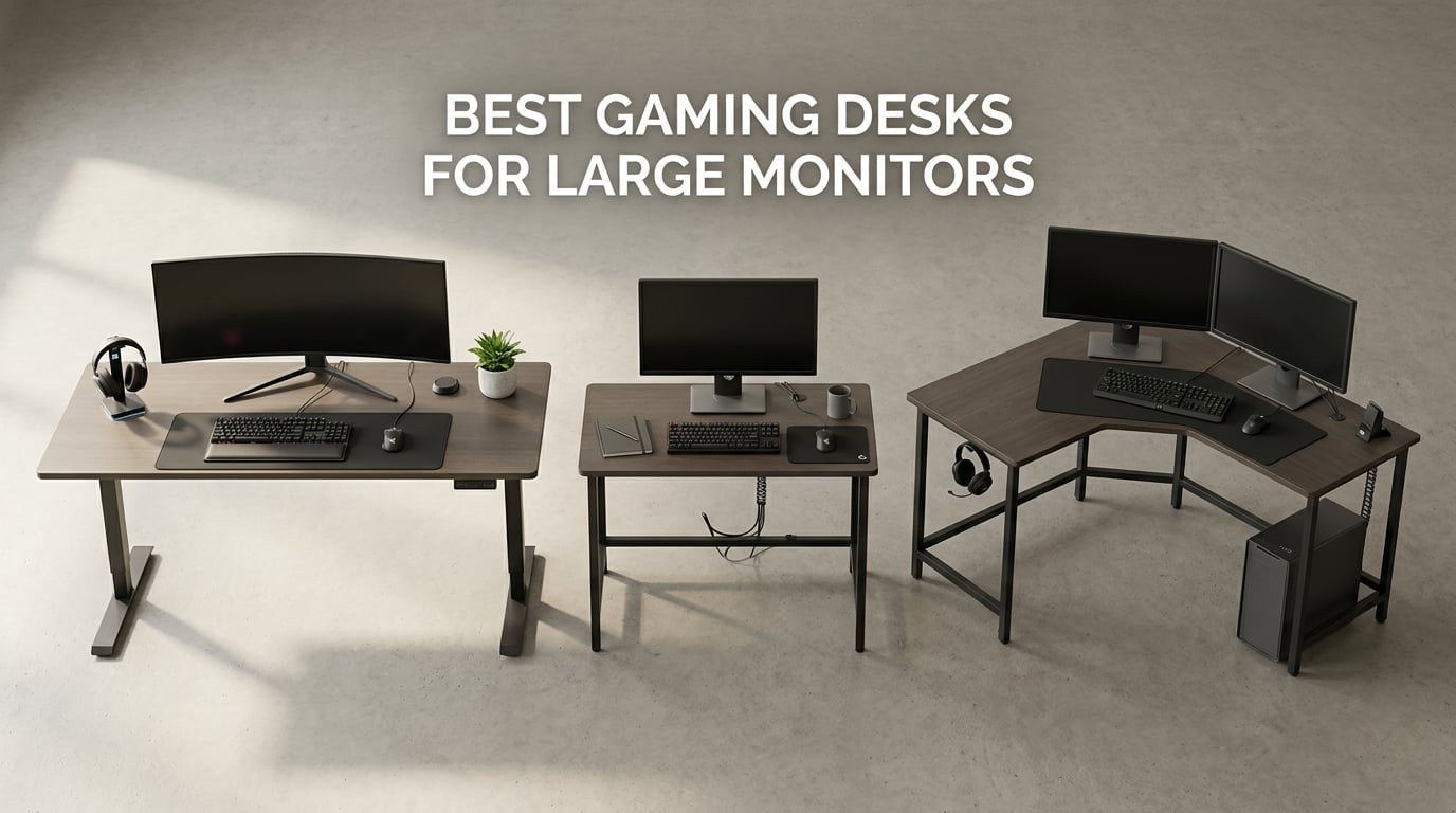 best gaming desks for large monitors