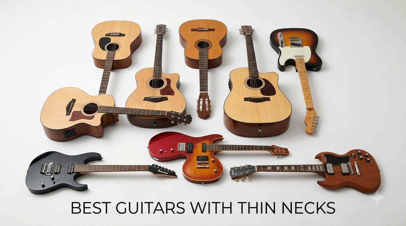 best guitars with thin necks