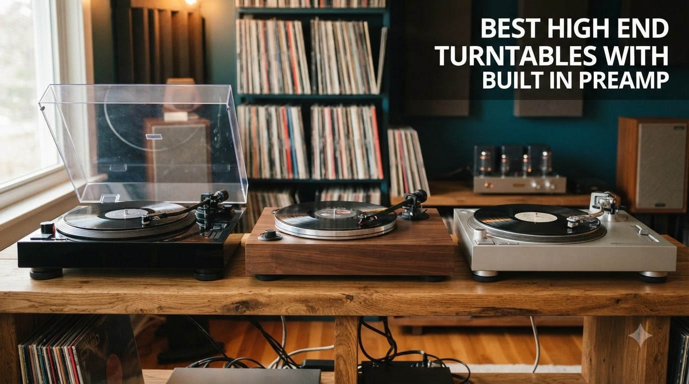 best high end turntables with built in preamp