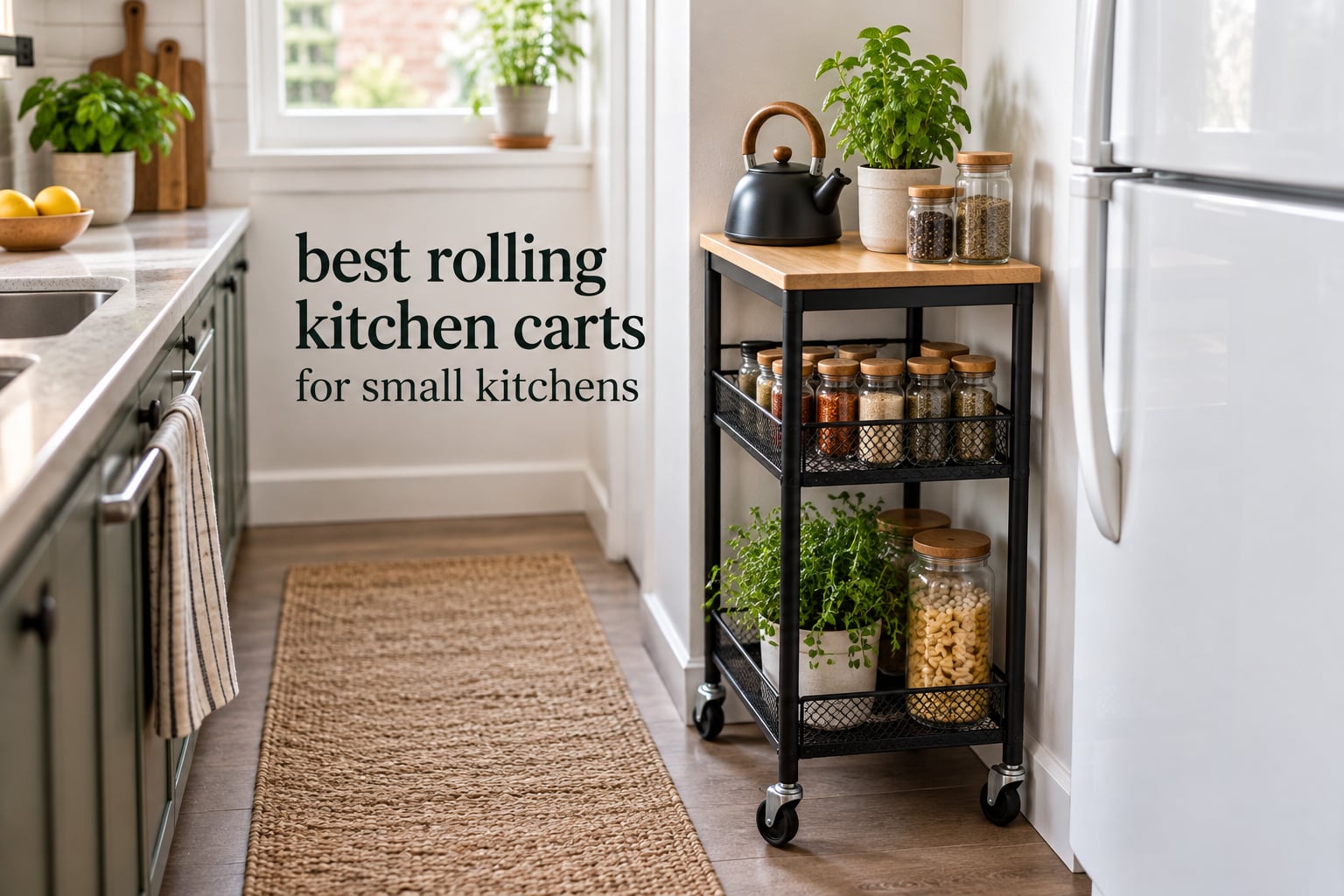 best rolling kitchen carts for small kitchens