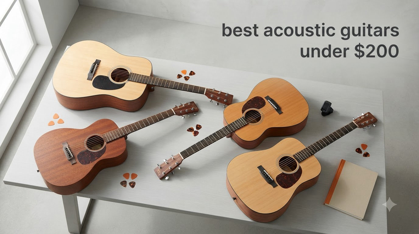 best acoustic guitars under $200