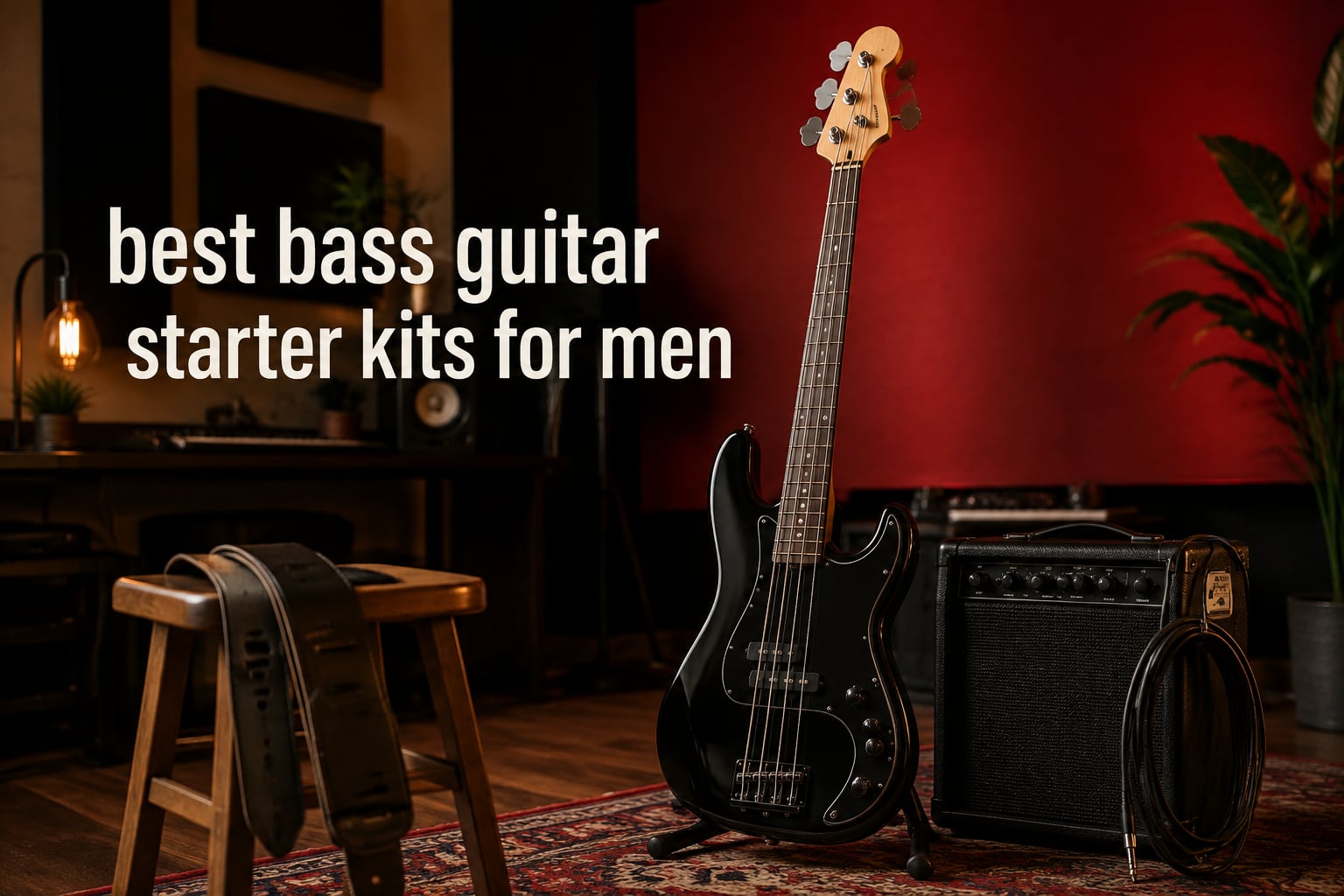 best bass guitar starter kits for men