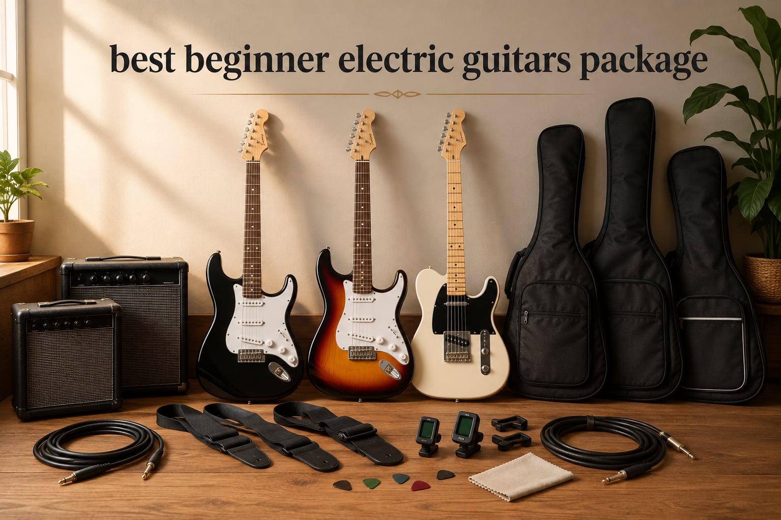 best beginner electric guitars package
