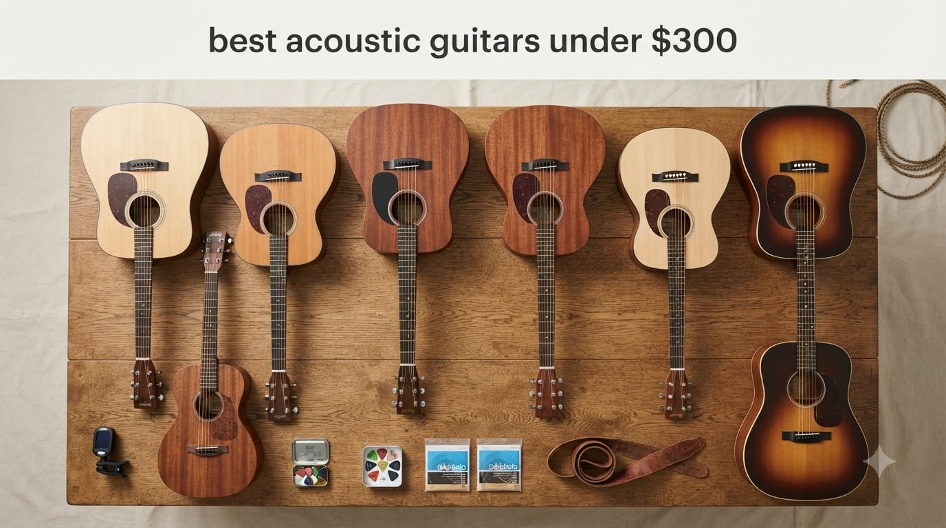 best acoustic guitars under $300