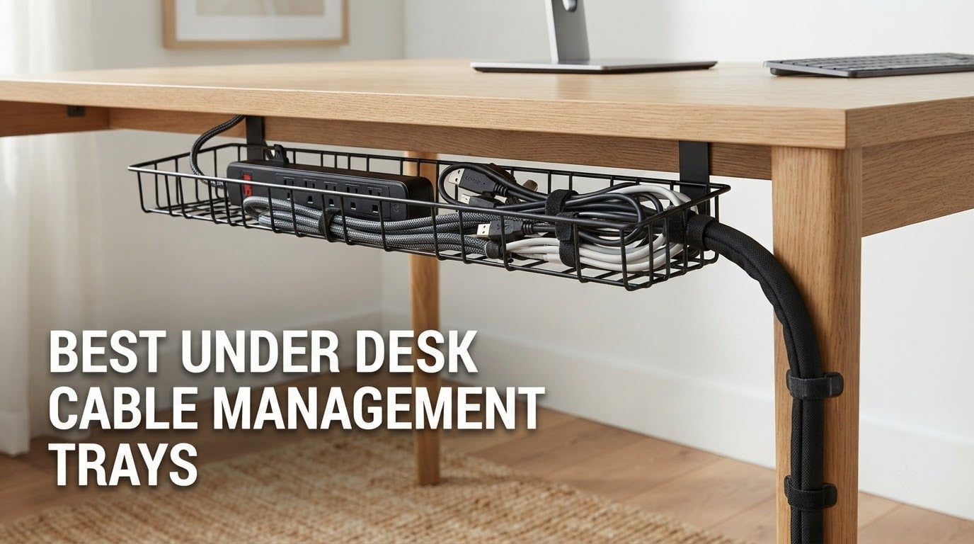 best under desk cable management trays