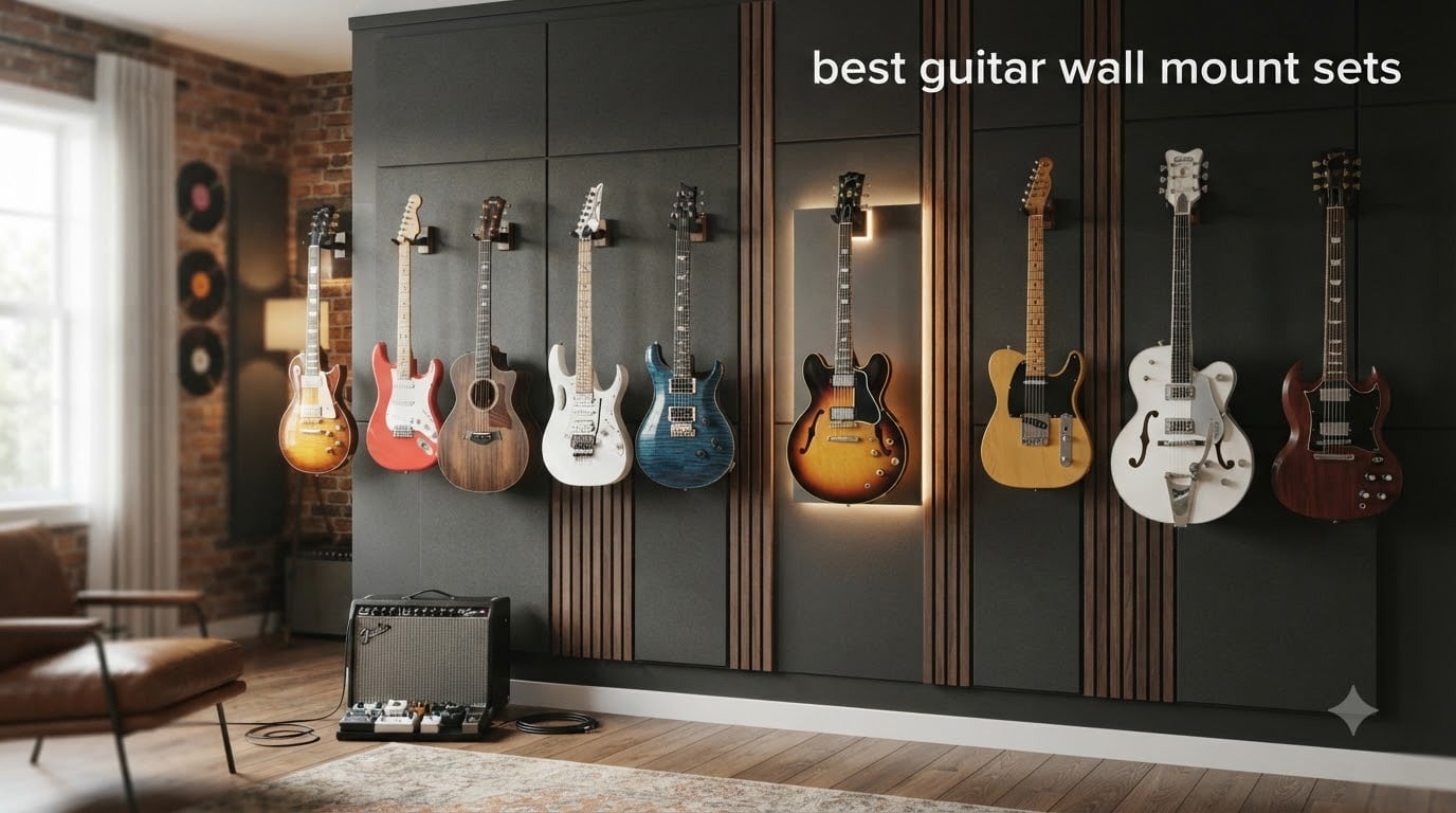 best guitar wall mount sets