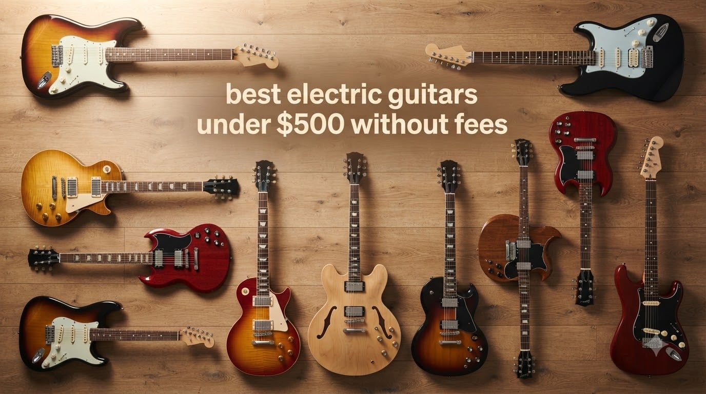 best electric guitars under $500 without fees