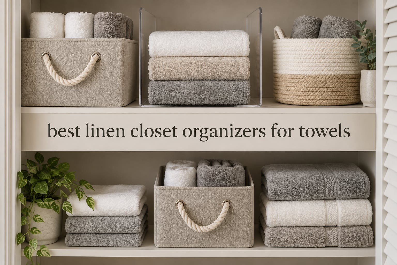 best linen closet organizers for towels