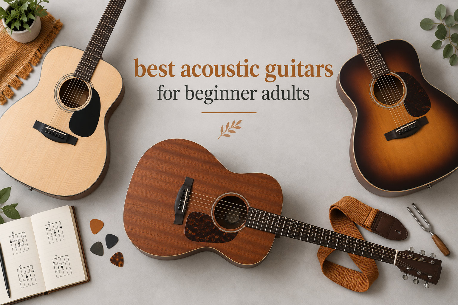 best acoustic guitars for beginner adults