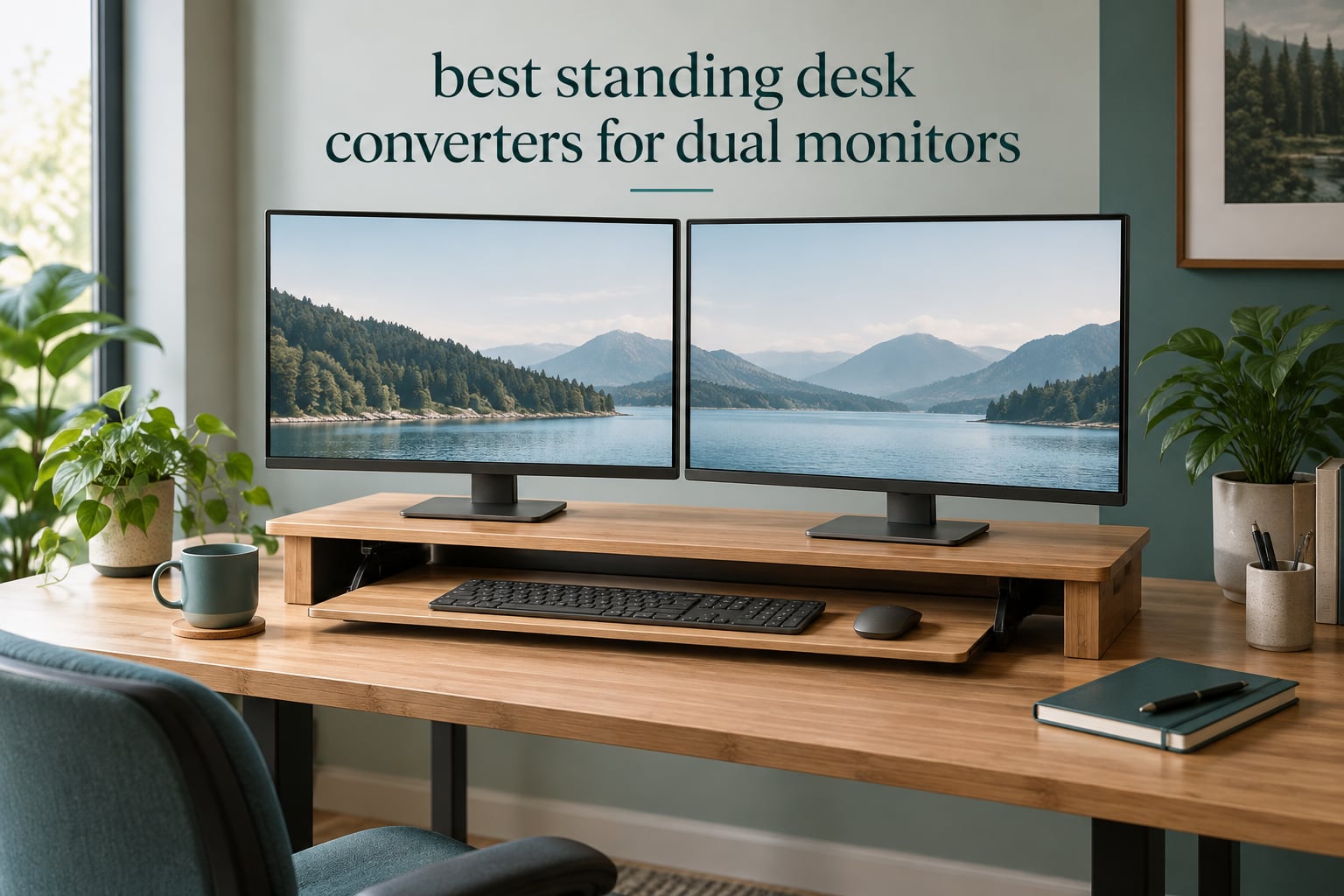 best standing desk converters for dual monitors