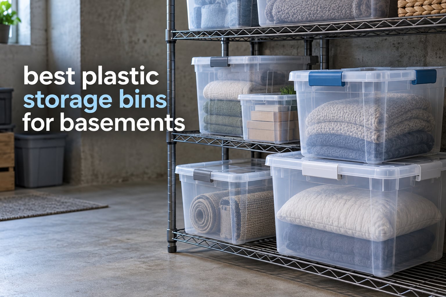 best plastic storage bins for basements