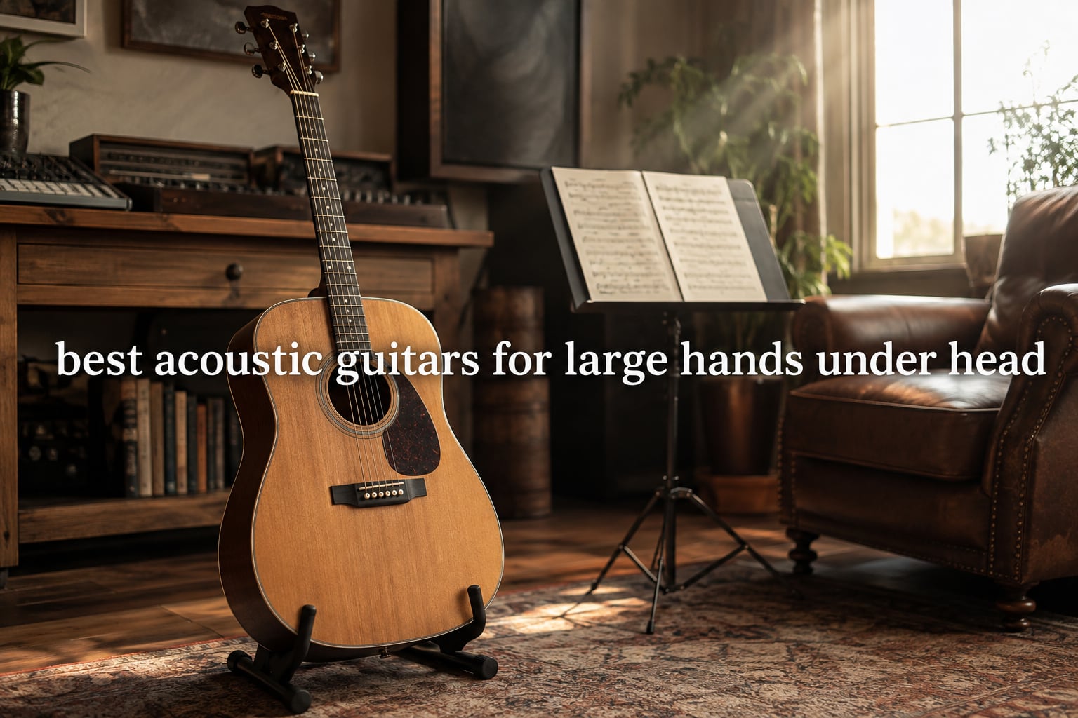 best acoustic guitars for large hands under head