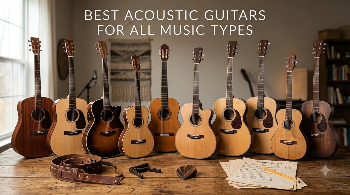 best acoustic guitars for all music types