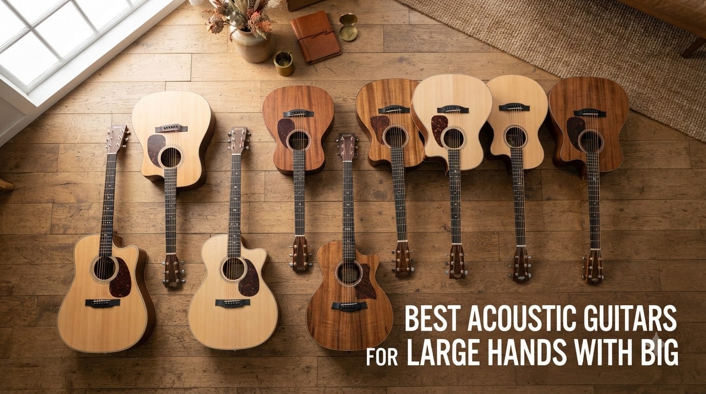 best acoustic guitars for large hands with big