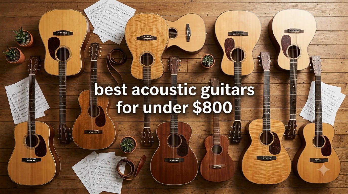 best acoustic guitars for under $800