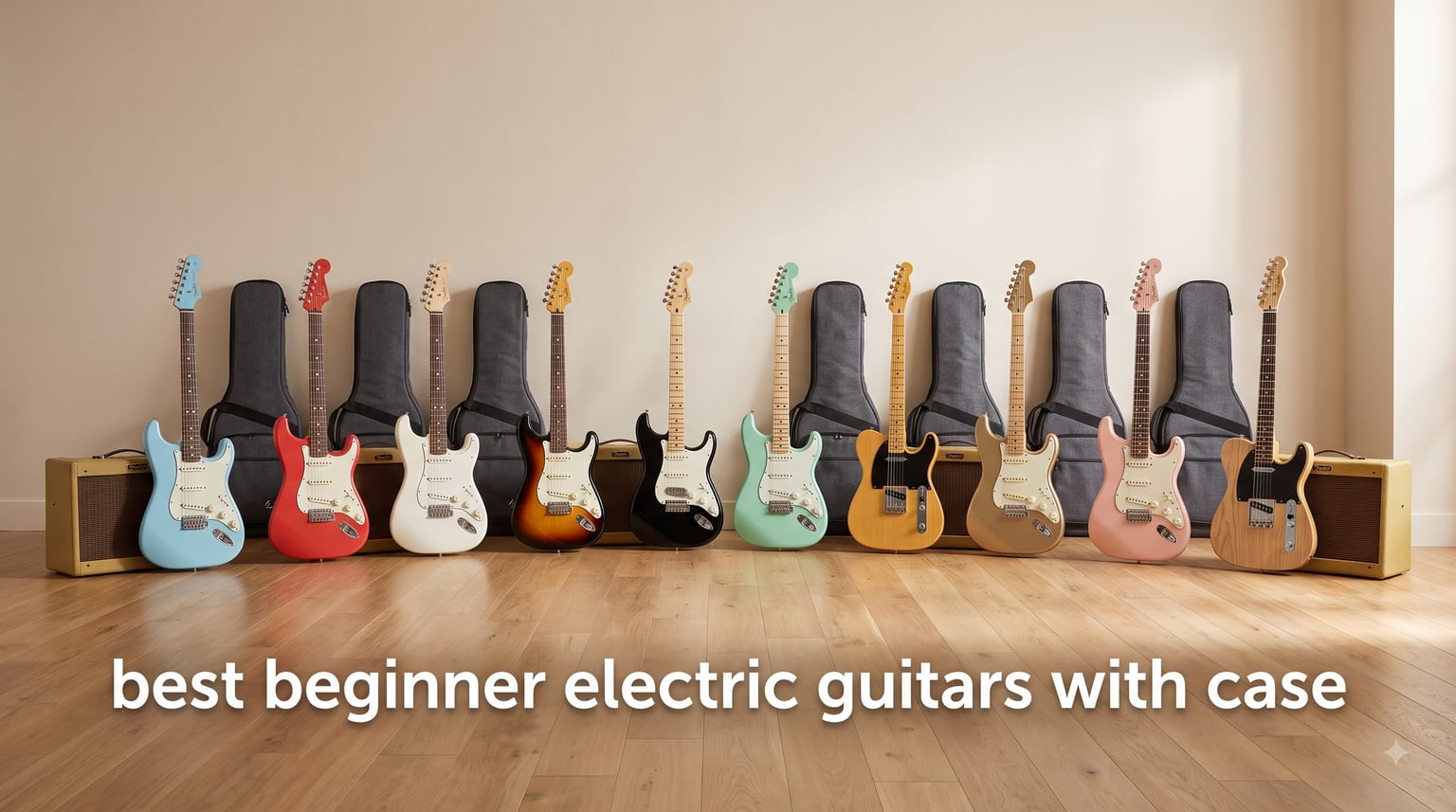 best beginner electric guitars with case