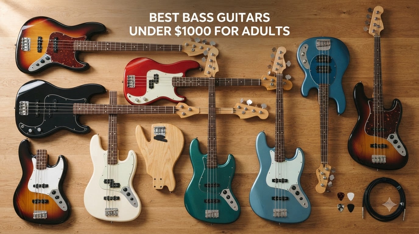 best bass guitars under $1000 for adults