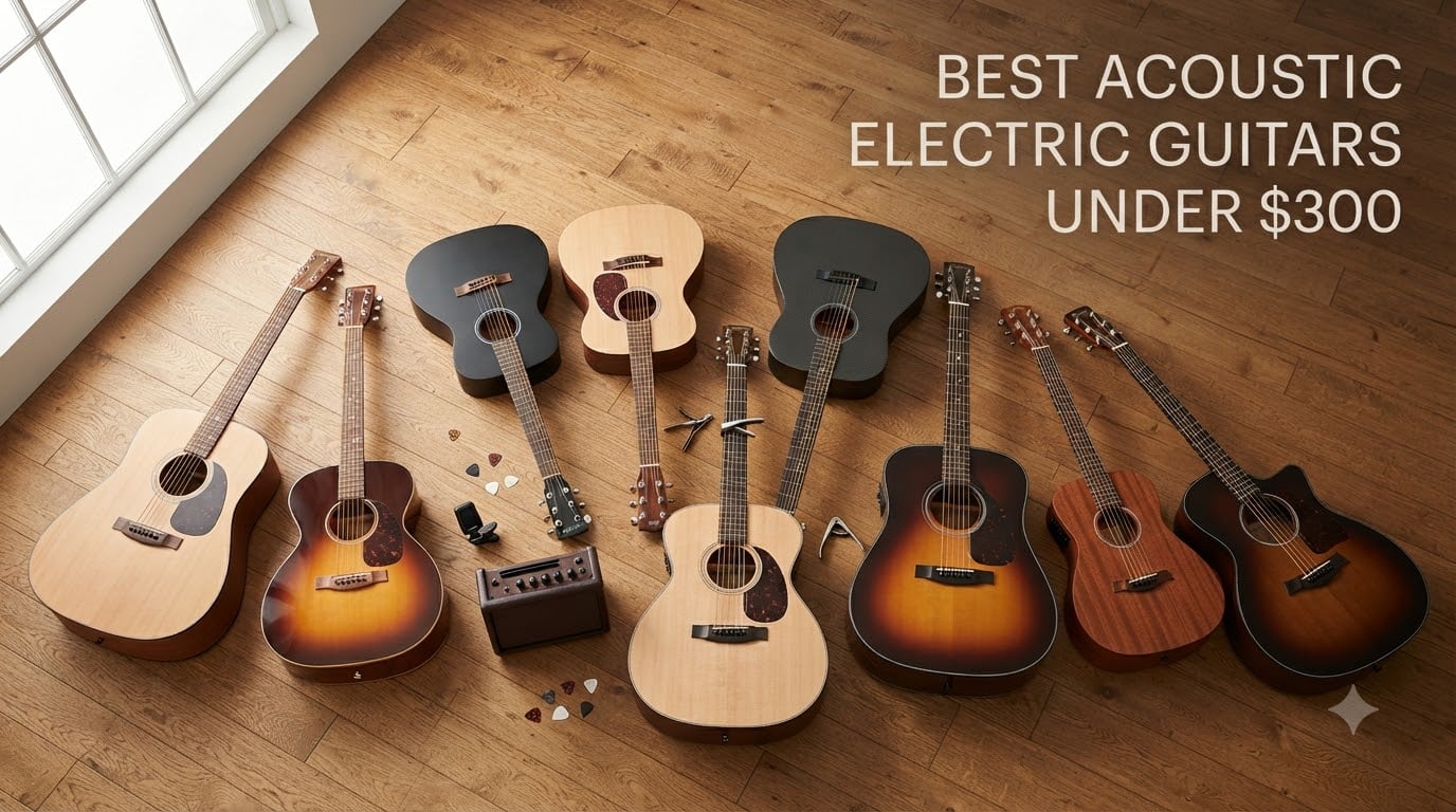 best acoustic electric guitars under $300