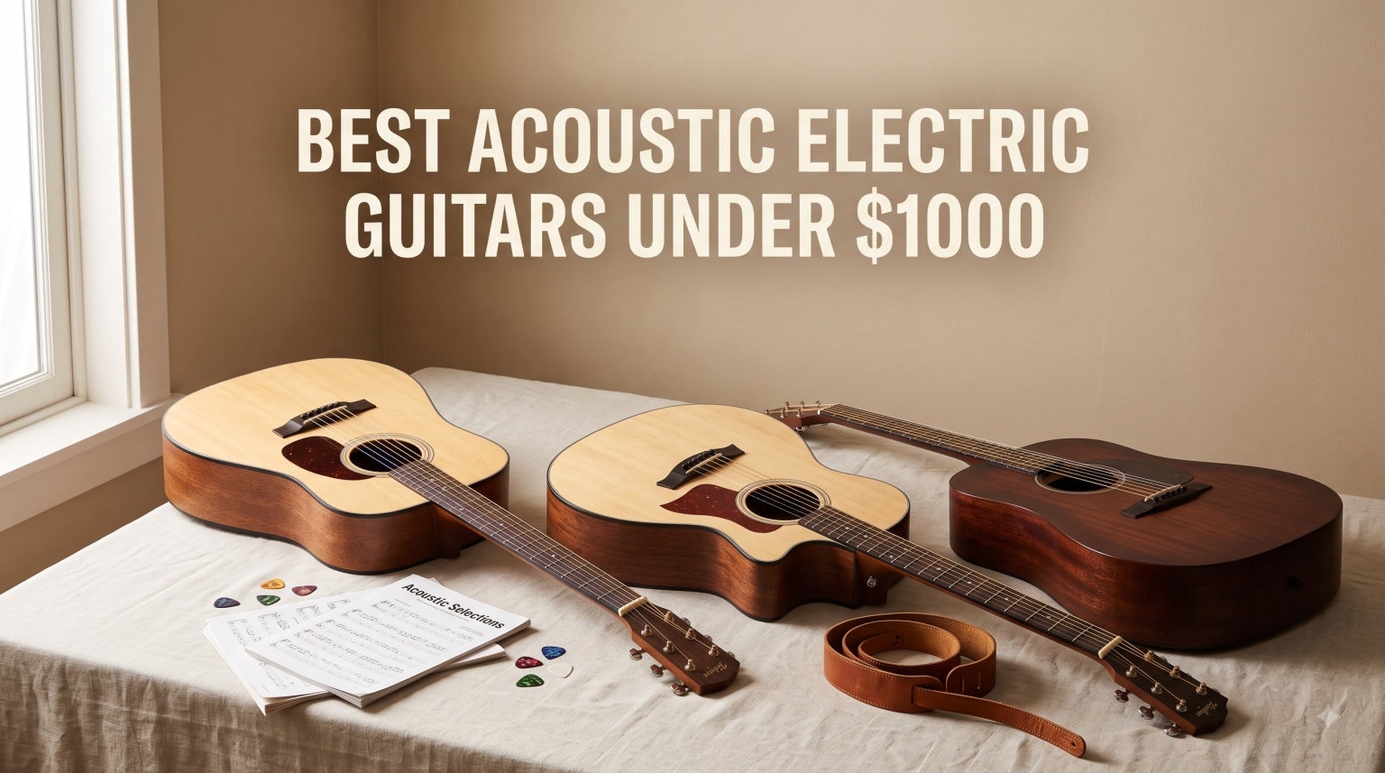 best acoustic electric guitars under $1000