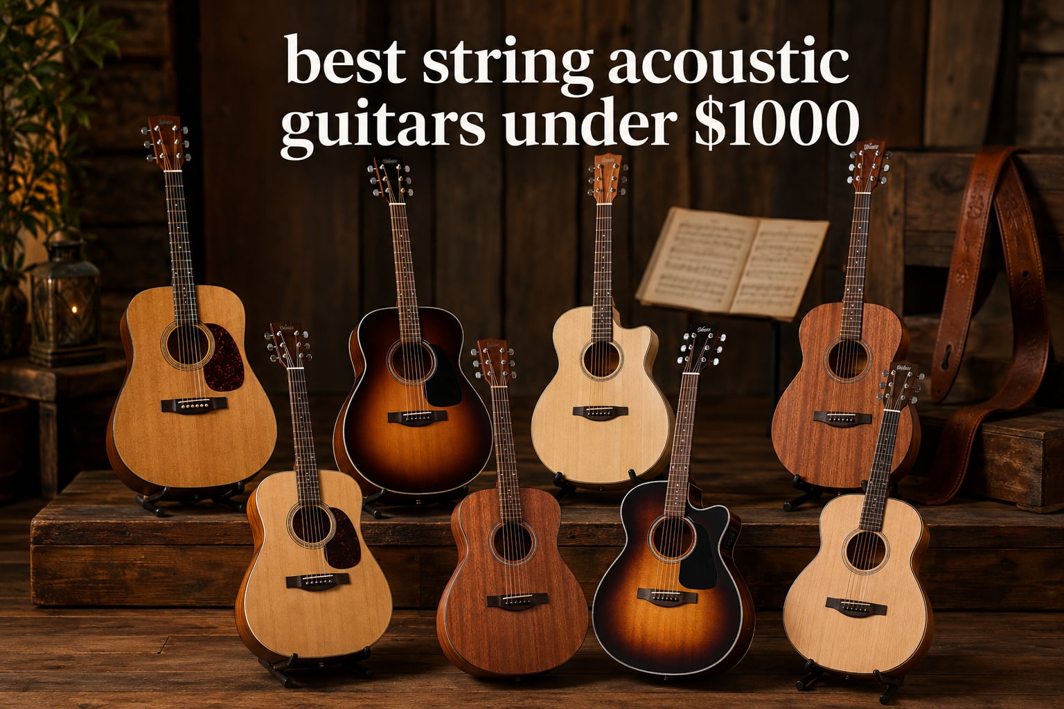 best string acoustic guitars under $1000