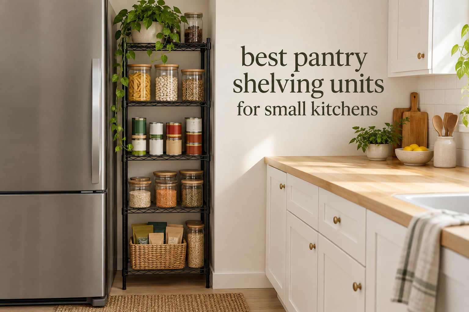 best pantry shelving units for small kitchens