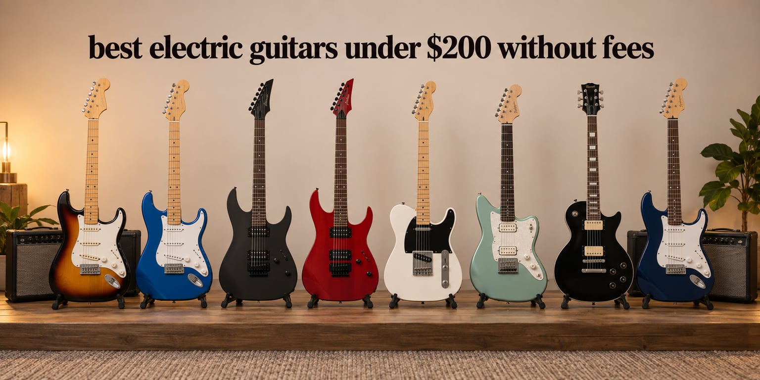 best electric guitars under $200 without fees