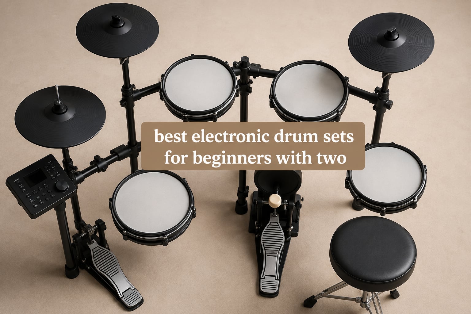 best electronic drum sets for beginners with two