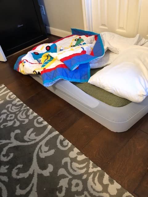 The Shrunks Inflatable Toddler Travel Bed with Safety Bumpers | Portable Toddler Bed for Kids | Toddler Air Mattress | Air Mattress with Bed Rails customer photo 1