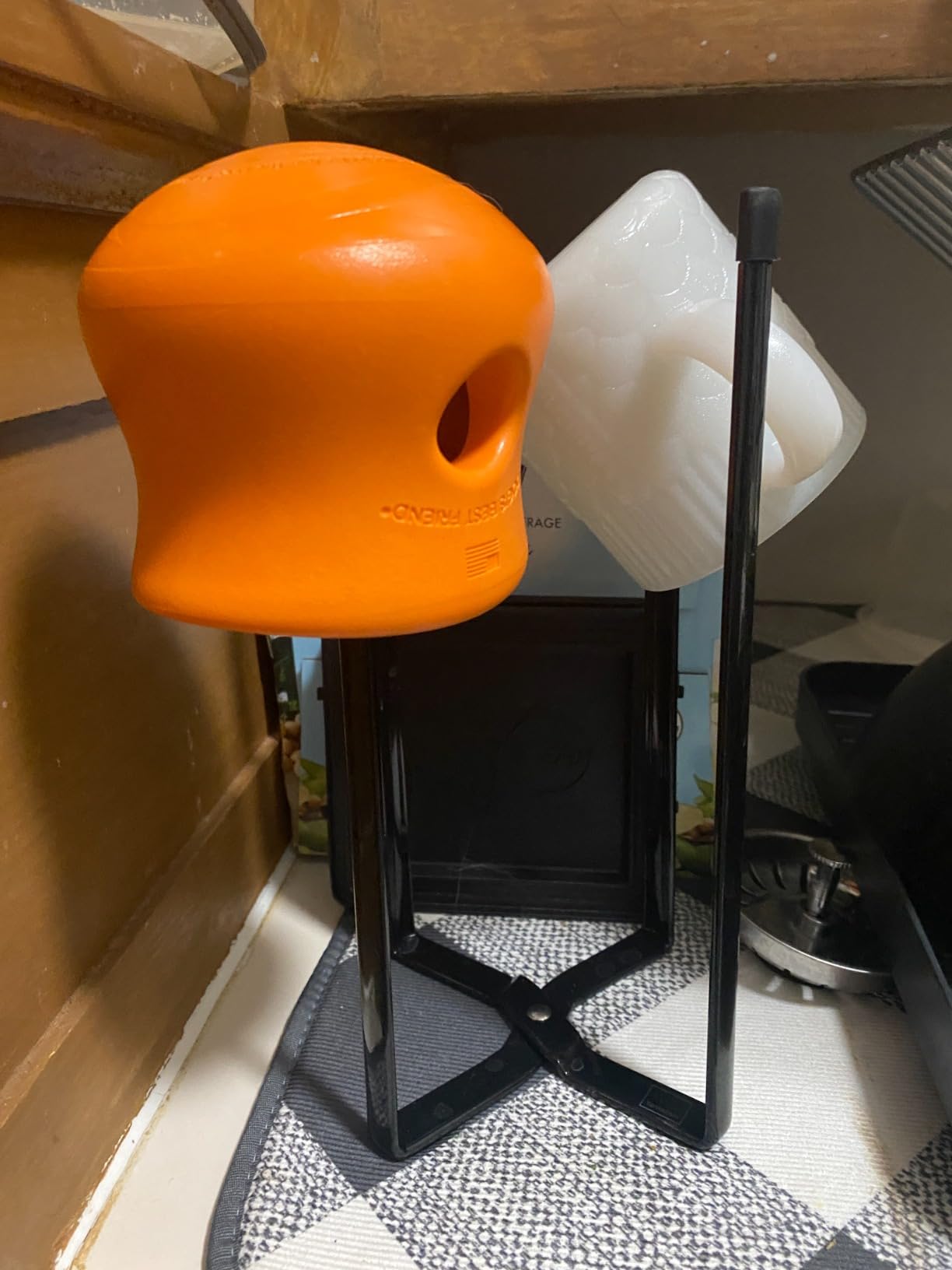 YAMAZAKI Home Tower Kitchen Multi Eco Stand - Multifunctional Plastic Bag Holder Bottle Dryer - Steel customer photo 1
