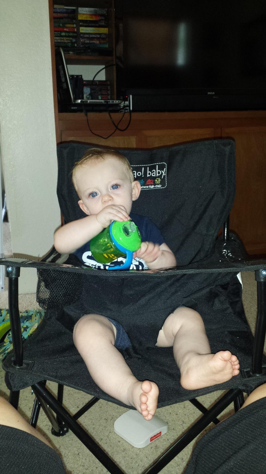 ciao! Baby Portable High Chair, for Travel and Camping, Black customer photo 1