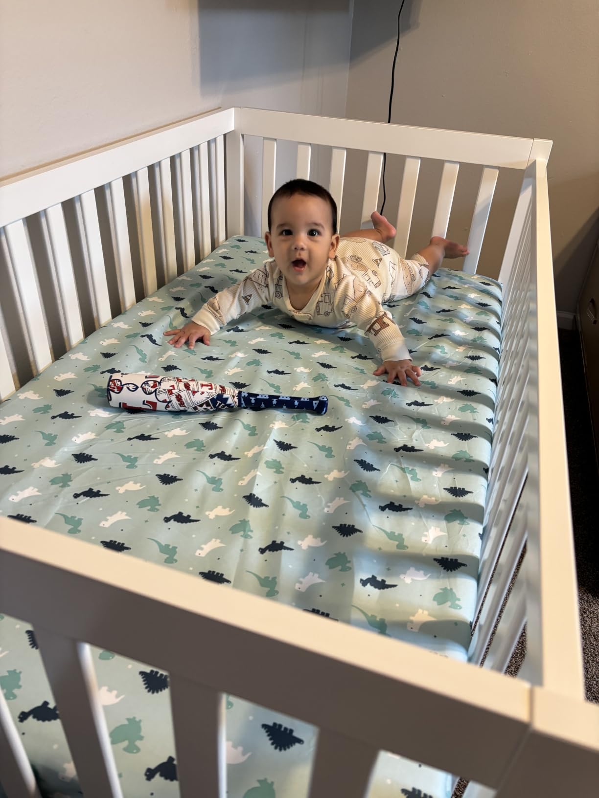 Dream On Me Synergy 5-in-1 Crib, Toddler Bed in Natural customer photo 2