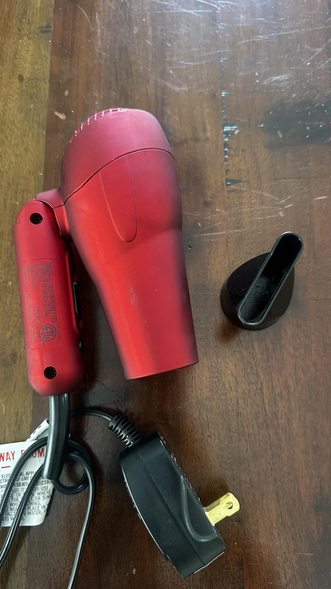 Conair Hair Dryer, Mini Pro, Travel, Folding Handle, Red customer photo 1