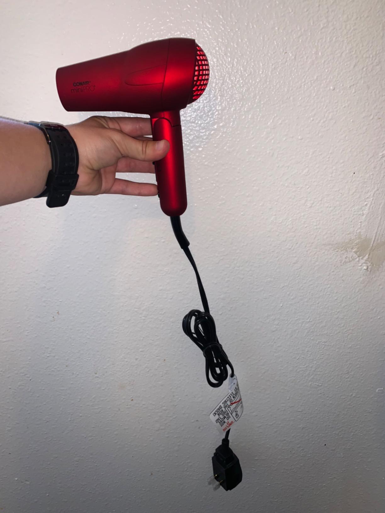 Conair Hair Dryer, Mini Pro, Travel, Folding Handle, Red customer photo 2