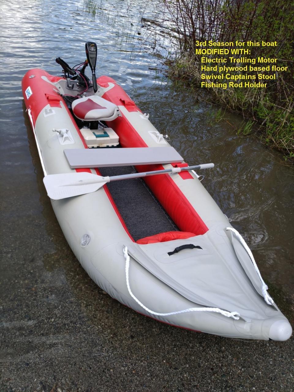 BRIS 12 ft Inflatable Kayak Fishing Tender Inflatable Poonton Boat 2 Person Kayak customer photo 1