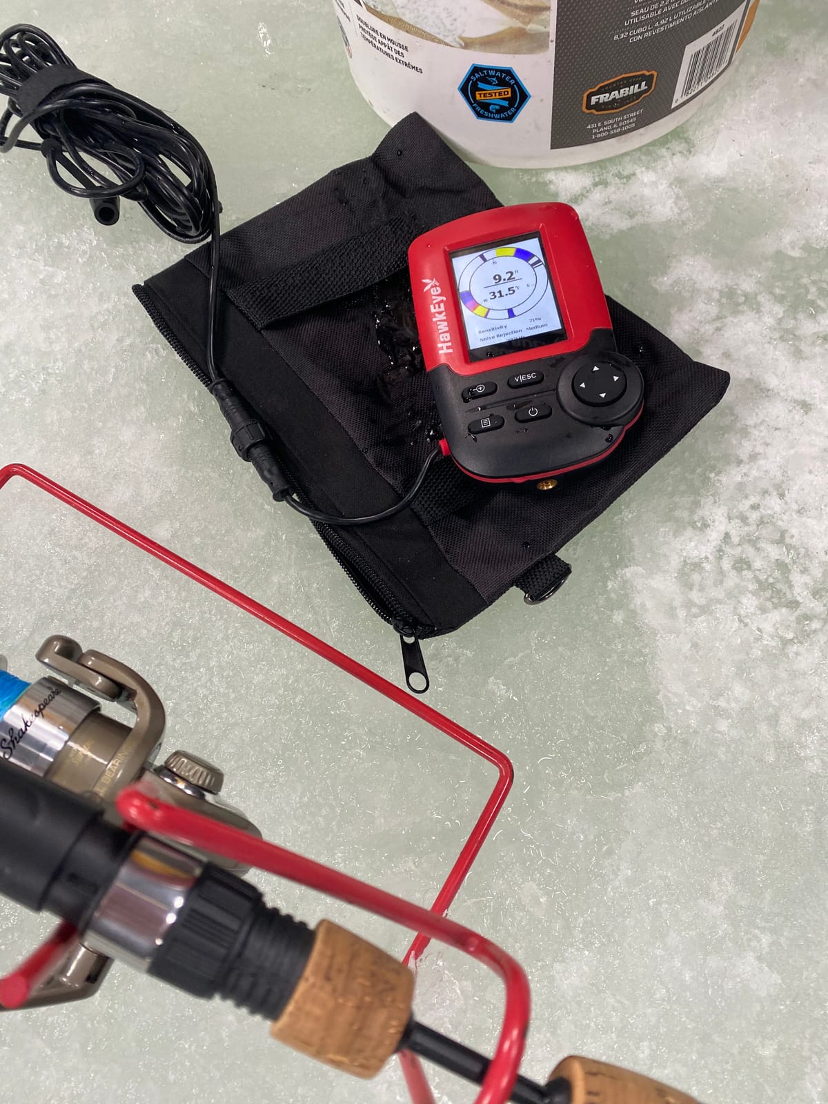 HawkEye Fishtrax 1C Fish Finder with HD Color Virtuview Display, Black/Red, 2