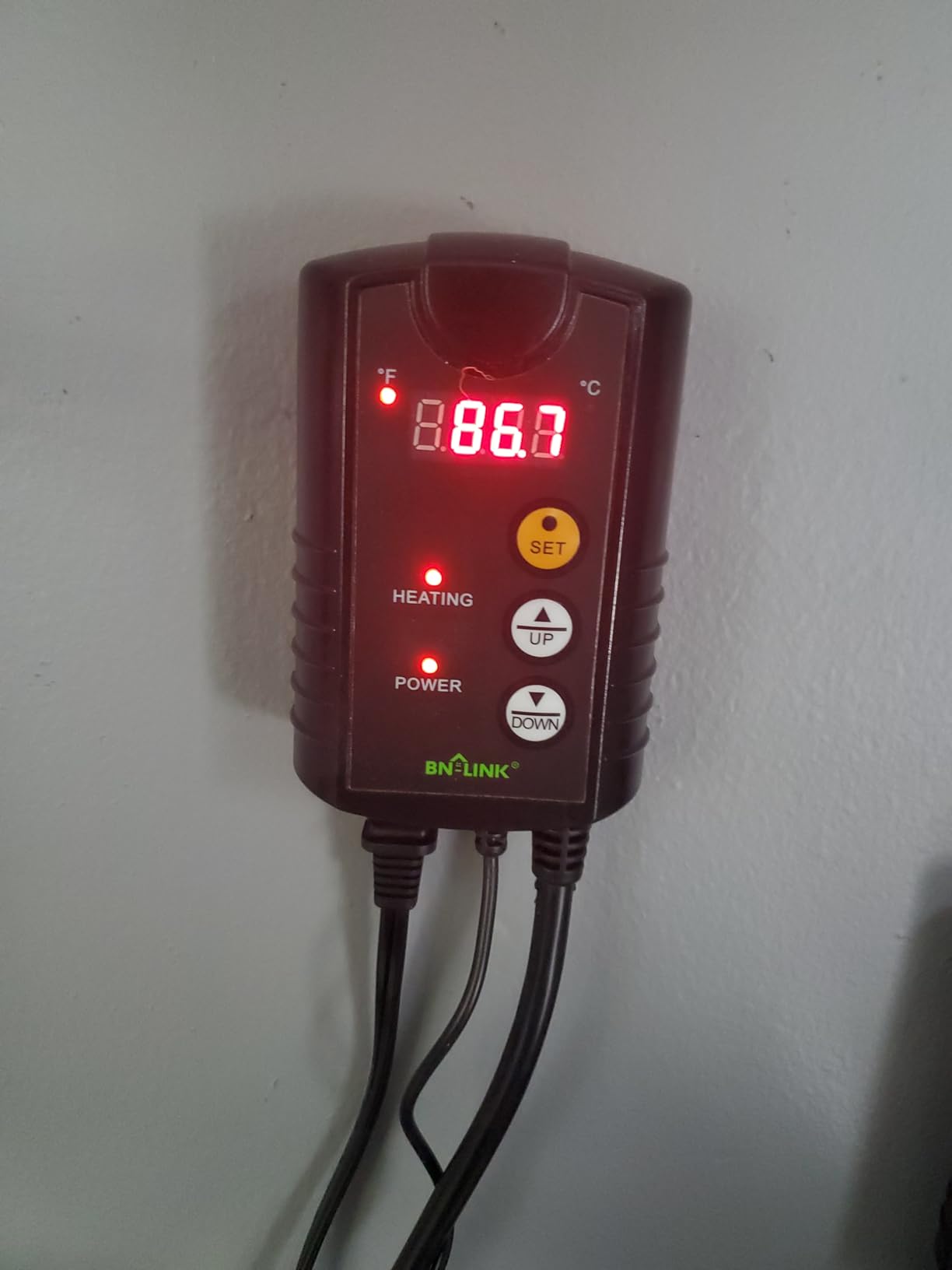 BN-LINK Reptile Thermostat Temperature Controller, Digital Heat Mat Thermostat for Seed Starting, Plant Germination, Greenhouse, Incubator, Brooder, Brewing, Reptiles Tank,40-108°F, 1000W, ETL Listed customer photo 2