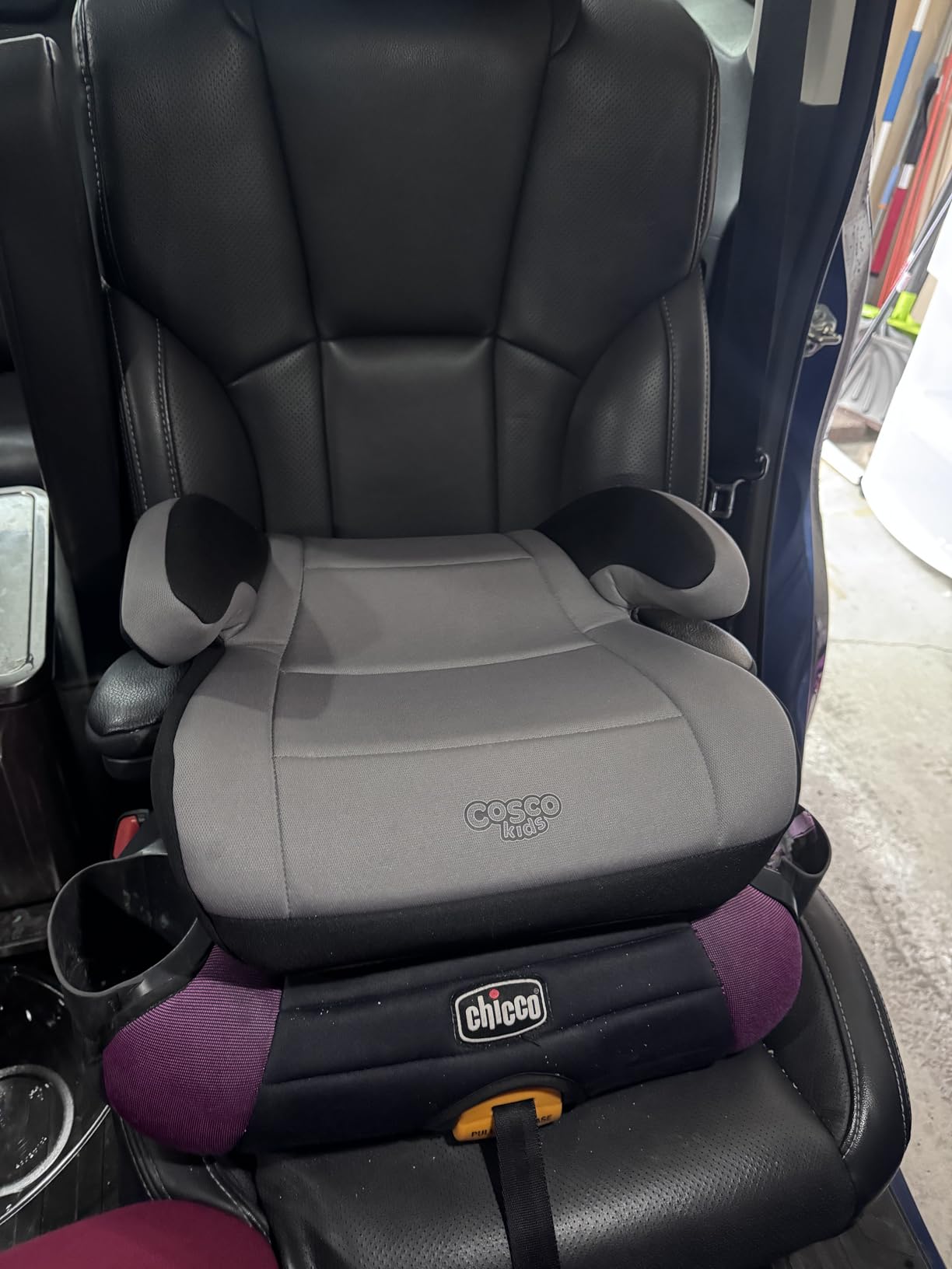 Cosco Topside Backless Booster Car Seat, Lightweight Booster Seats for Cars 40-100 lbs, Backless Booster Seat for Car, Grape customer photo 2