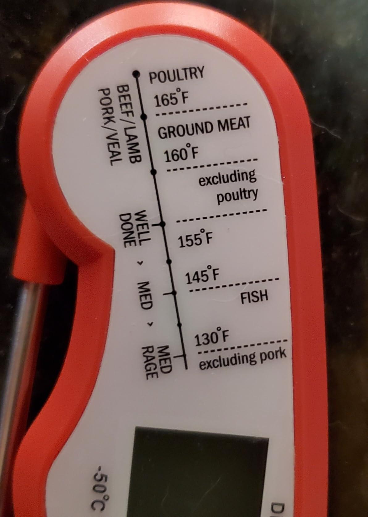KIZEN Instant Read Meat Thermometer Digital - Food Thermometer for Cooking, Grill, Oven, BBQ - IP67 Rated Waterproof - Large Backlit Display and Magnetic Back customer photo 1