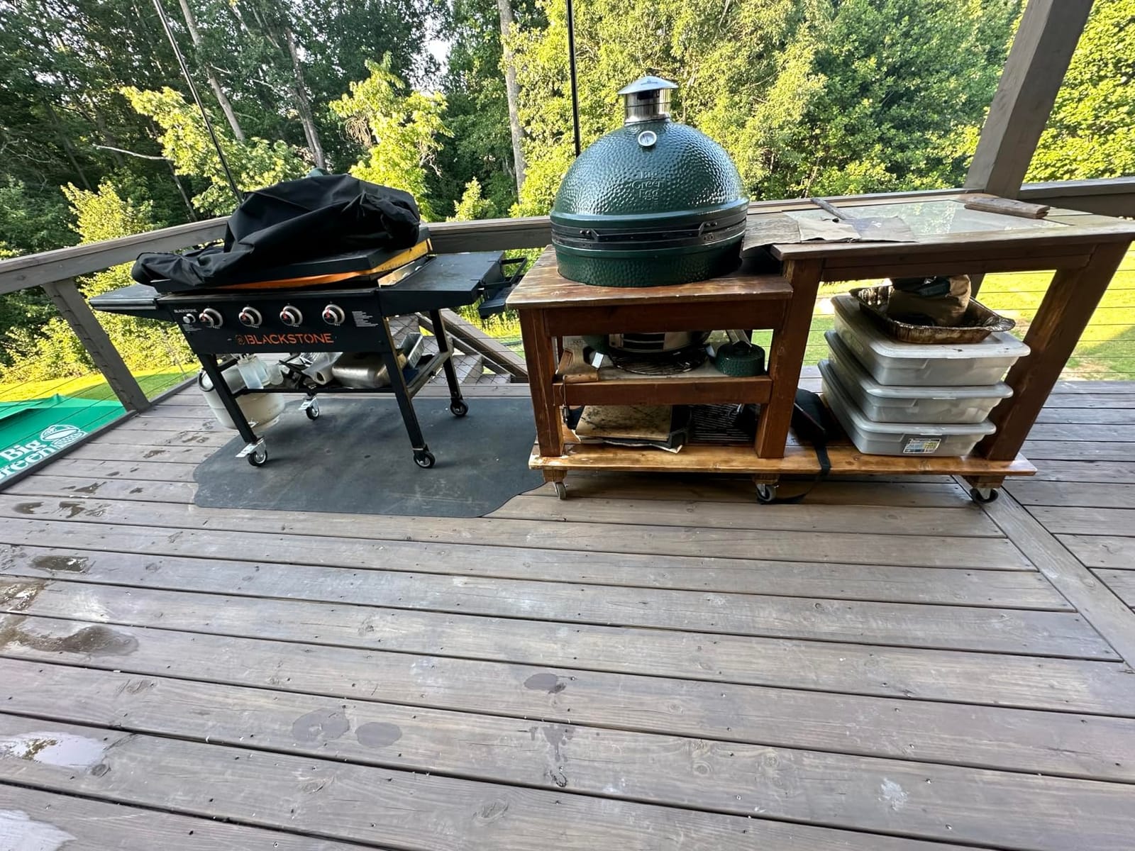 GRILLTEX Under the Grill Protective Deck and Patio Mat, 39 x 72 inches, Black customer photo 2