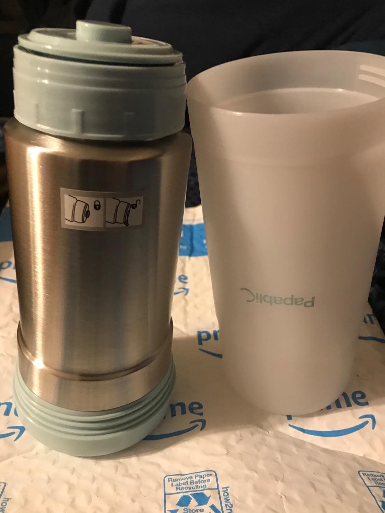 Papablic Portable Travel Baby Bottle Warmer On The Go, Fits Most Car Cup Holders, 12 OZ Stainless Steel Bottle Warmer, Leak-Proof, Safe & Easy to Clean customer photo 2