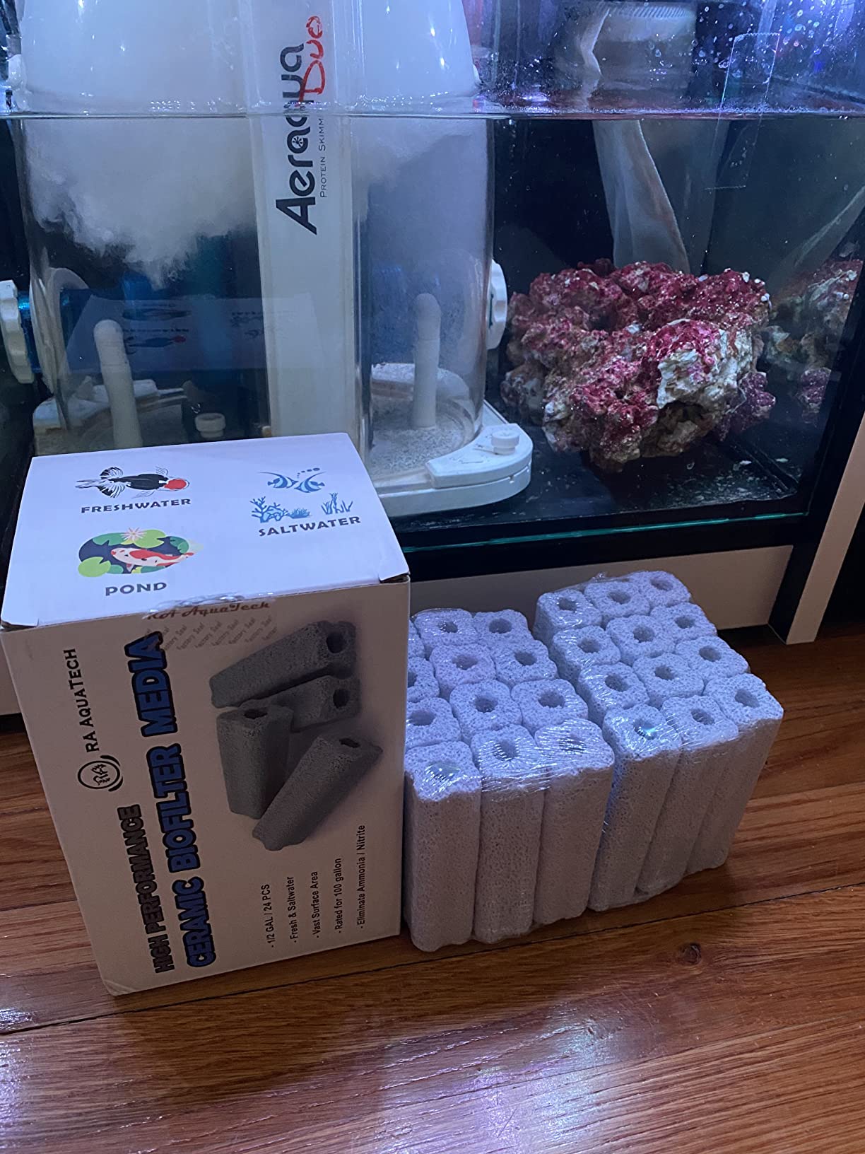 Ceramic Bio Filter Media Vast Surface Area for Aquarium Sump Canister (1 Box / 24 pcs) customer photo 2