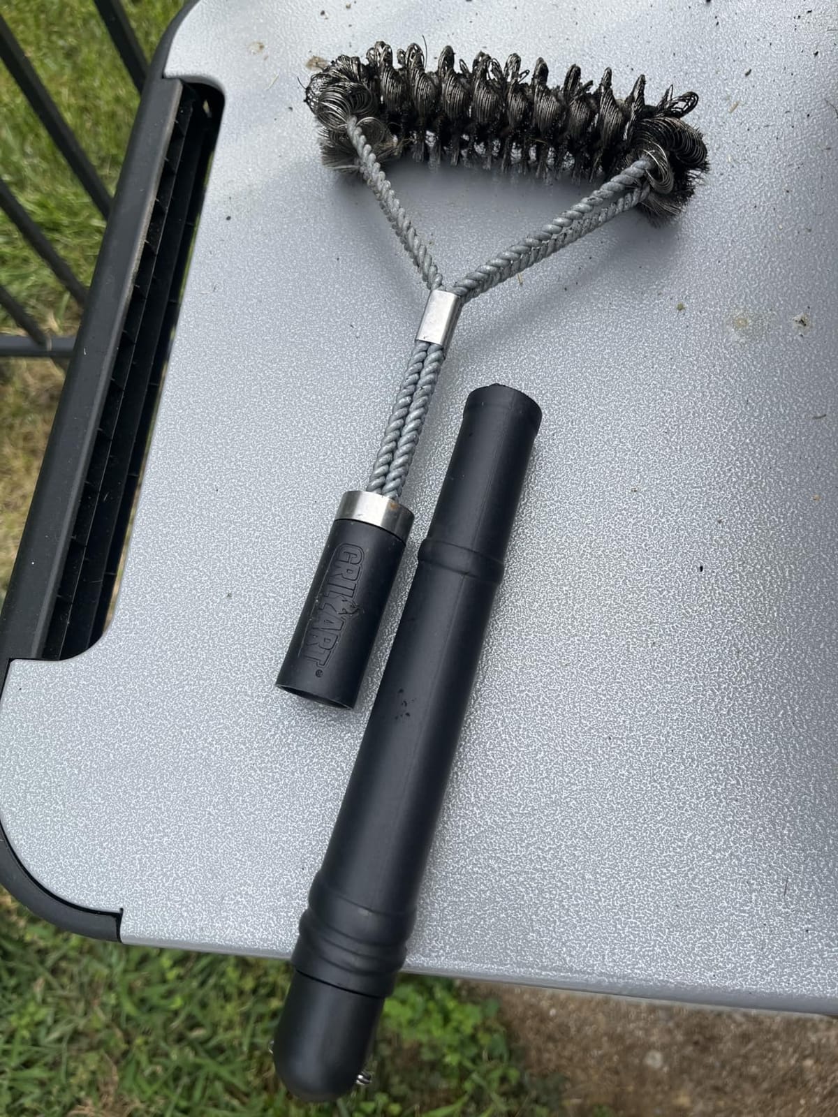 GRILLART Grill Brush [Wire + Helix] Combined BBQ Brush - Safe & Efficient Grill Cleaning Brush - 18
